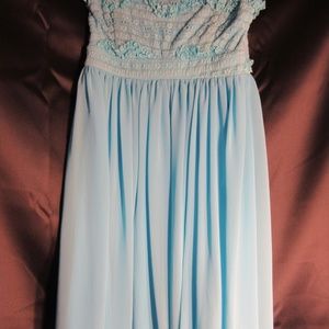 Flirty Blue Prom Dress